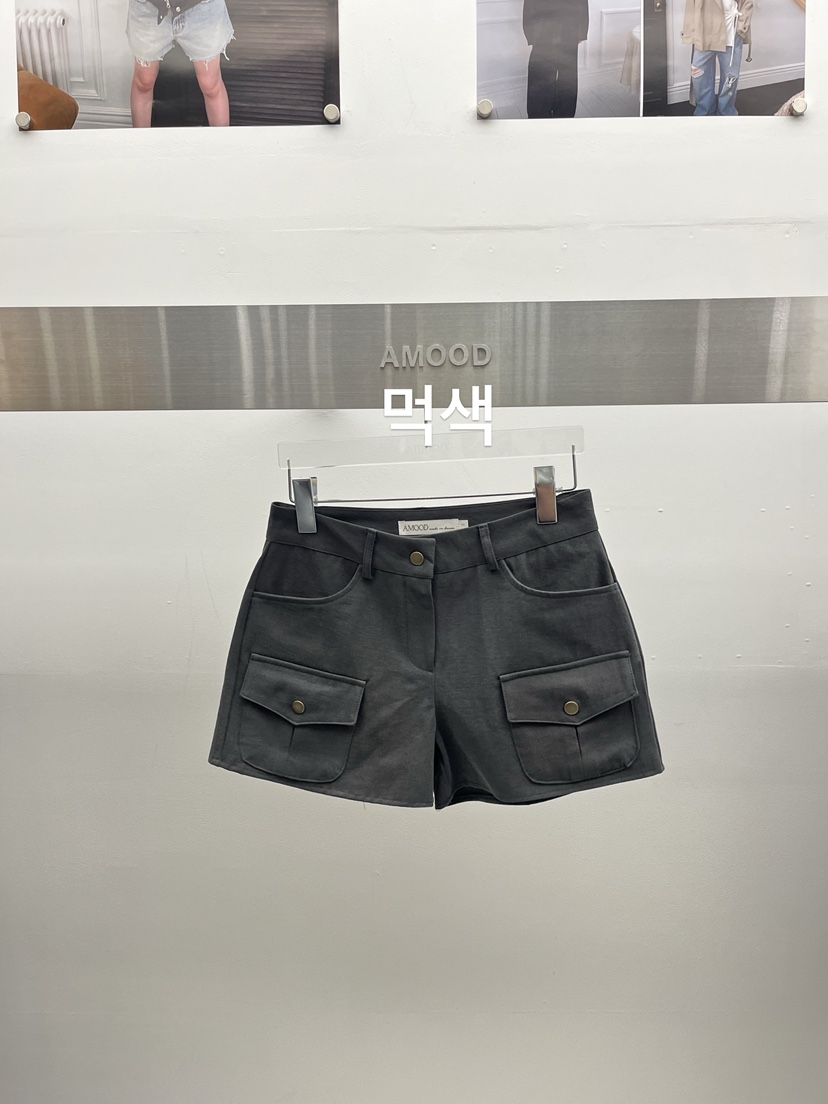 AMOOD韓國代購女裝新款時尚人氣真品推薦熱賣休閑短褲口袋AMOOD短褲圖色2