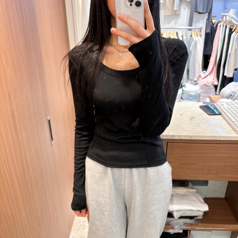 ON THE MODE東大門代購女士新品熱賣推薦人氣時尚長袖T恤ON THE MODE長袖T恤圖色2