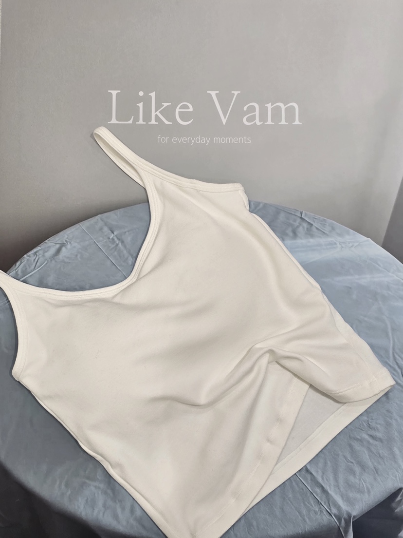 LIKEVAM韓國代購女裝新品時尚人氣真品吊帶背心加絨抓絨無袖LIKEVAM吊帶/背心圖色1