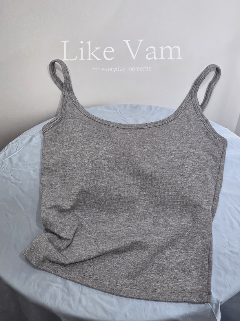 LIKEVAM韓國代購女裝新品時尚人氣真品吊帶背心加絨抓絨無袖LIKEVAM吊帶/背心圖色2