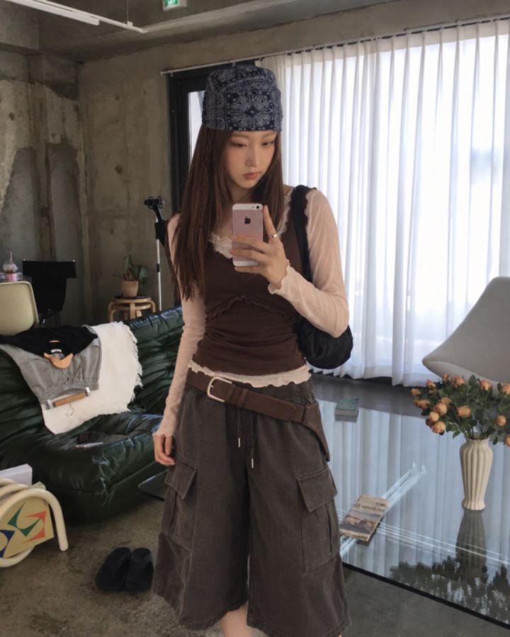 HEY/TO SEWING東大門實拍女裝新品推薦熱賣人氣短褲棉質BY HEY/TO SEWING短褲