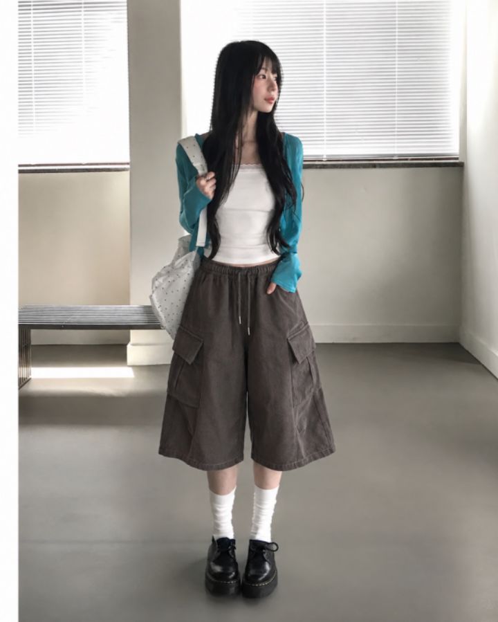 HEY/TO SEWING東大門實拍女裝新品推薦熱賣人氣短褲棉質BY HEY/TO SEWING短褲
