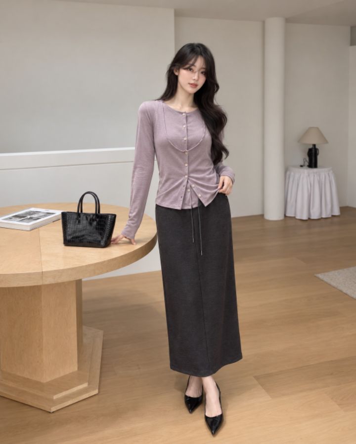 HEY/TO SEWING東大門代購女裝新品推薦時尚熱賣人氣長裙BY HEY/TO SEWING長裙圖色1