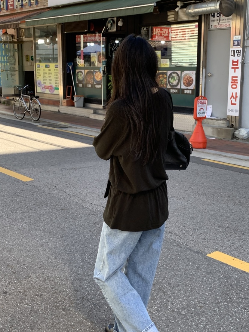 NOUVEAU東大門直郵女裝新品真品連衣裙不含圍巾插肩袖腰帶NOUVEAU連衣裙