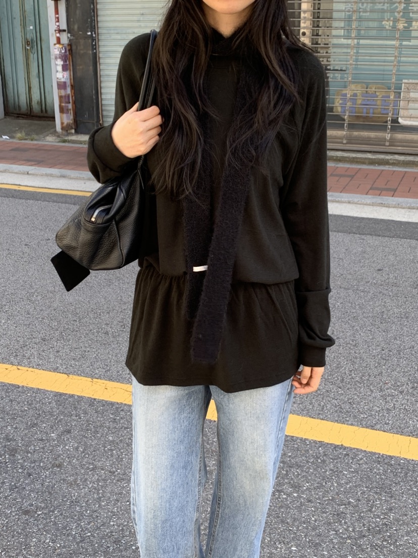 NOUVEAU東大門直郵女裝新品真品連衣裙不含圍巾插肩袖腰帶NOUVEAU連衣裙圖色2