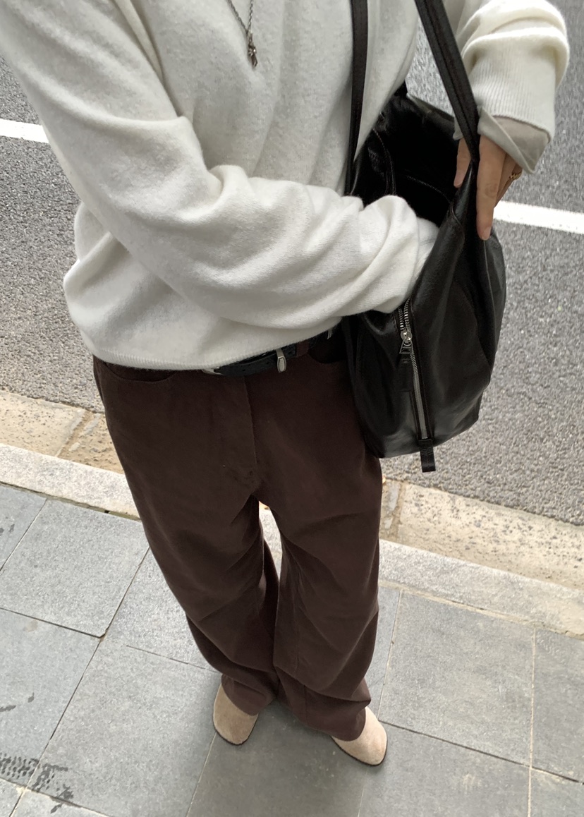 ROMANTICIZE韓國代購女士新款時尚推薦人氣牛仔褲燈芯絨豬皮ROMANTICIZE牛仔褲