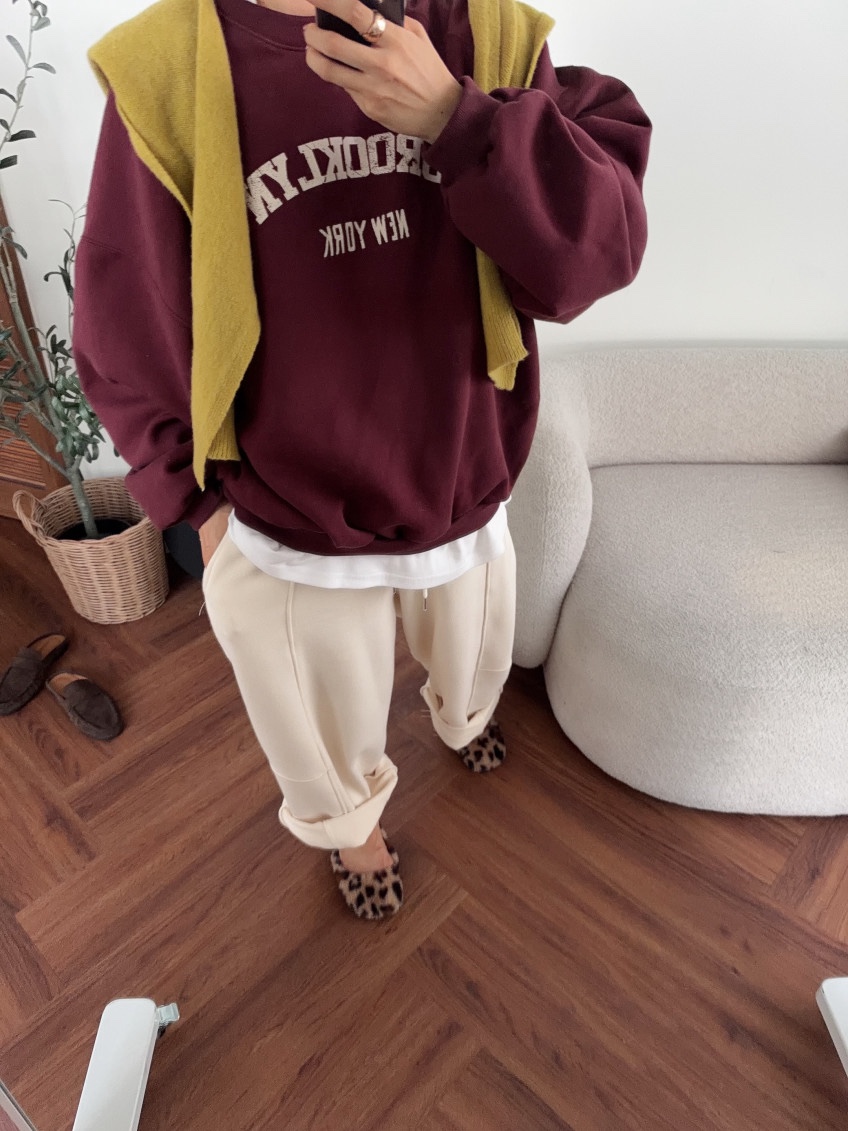 AMOOD韓國直郵女裝新品時尚推薦真品熱賣人氣衛衣抓絨運動AMOOD衛衣