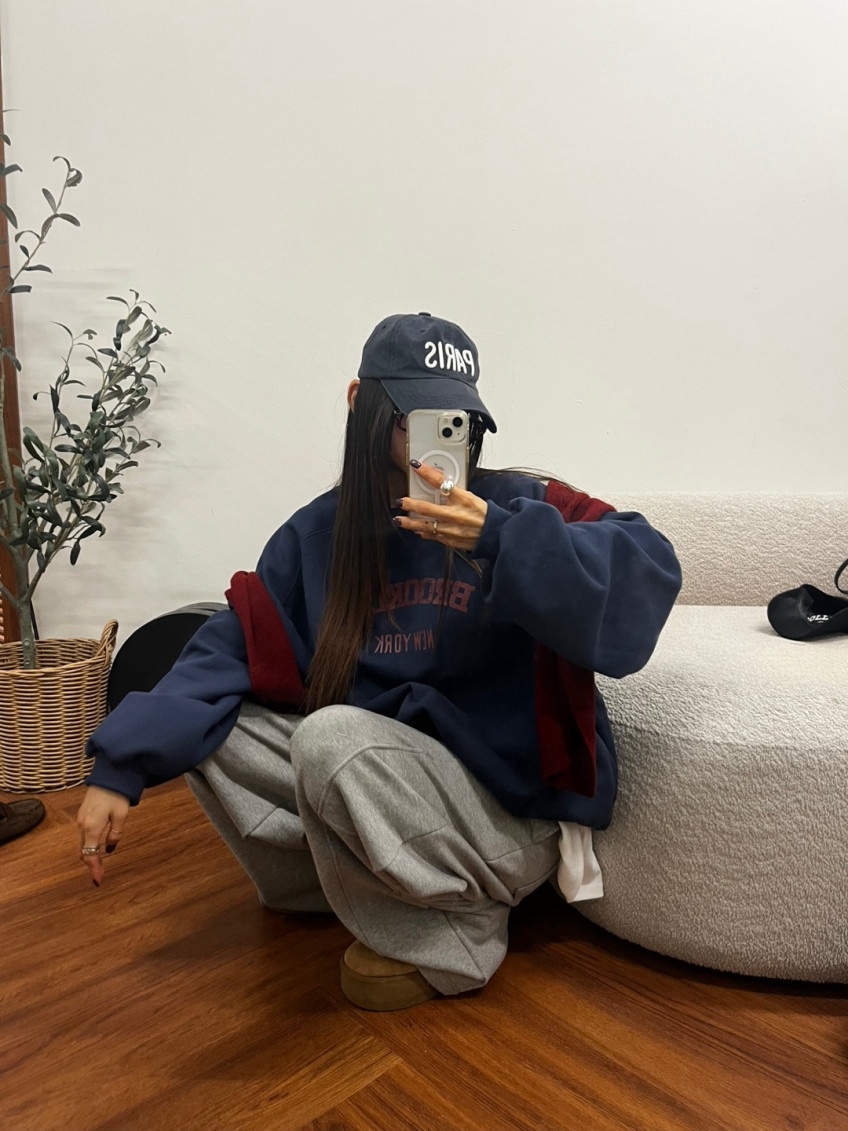 AMOOD韓國直郵女裝新品時尚推薦真品熱賣人氣衛衣抓絨運動AMOOD衛衣
