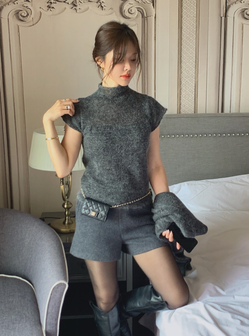 LA CREME東大門代購女士新品時尚休閑真品人氣針織衫馬海毛LA CREME針織衫