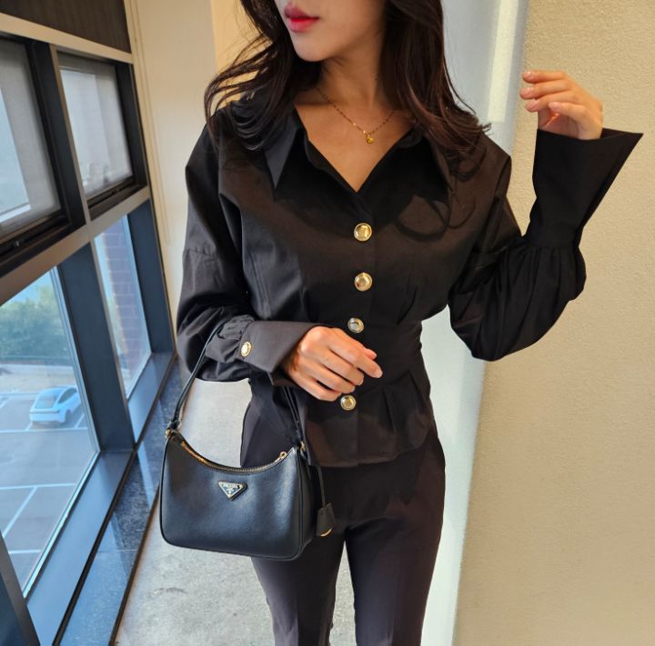 HIGH HEELS東大門實拍女士新款真品人氣時尚熱賣襯衫蕾絲衫HIGH HEELS襯衫/蕾絲衫