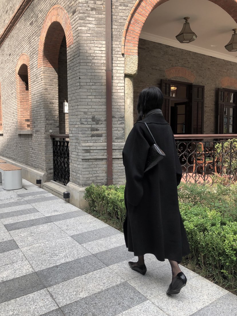 LE BUTTER東大門直郵女士新品推薦時尚中長款大衣手工高領LE BUTTER中長款大衣