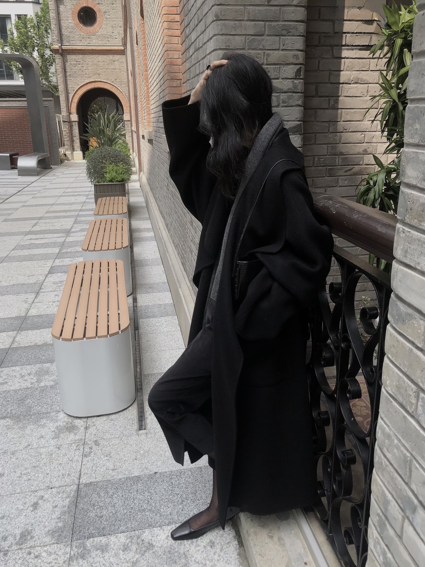LE BUTTER東大門直郵女士新品推薦時尚中長款大衣手工高領LE BUTTER中長款大衣