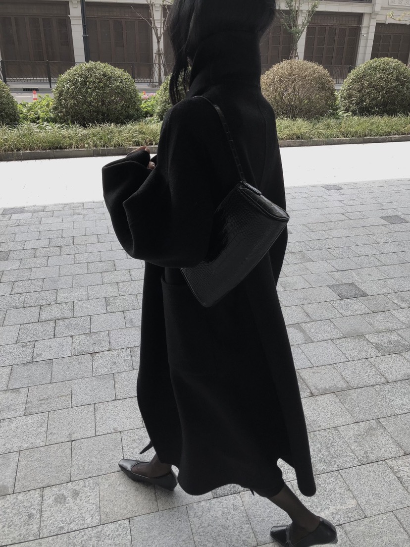 LE BUTTER東大門直郵女士新品推薦時尚中長款大衣手工高領LE BUTTER中長款大衣