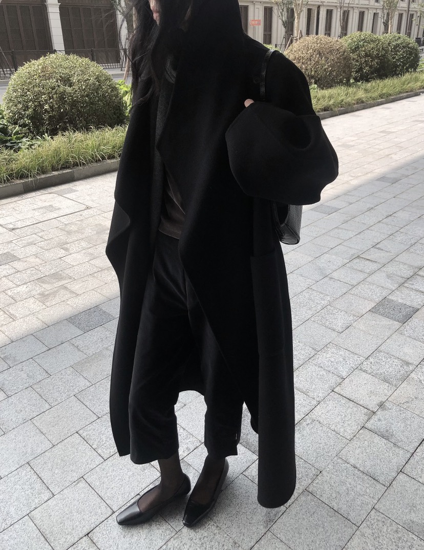 LE BUTTER東大門直郵女士新品推薦時尚中長款大衣手工高領LE BUTTER中長款大衣
