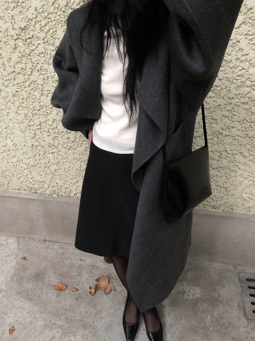 LE BUTTER東大門直郵女士新品推薦時尚中長款大衣手工高領LE BUTTER中長款大衣