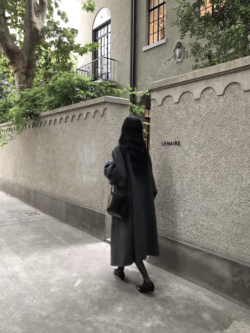 LE BUTTER東大門直郵女士新品推薦時尚中長款大衣手工高領LE BUTTER中長款大衣