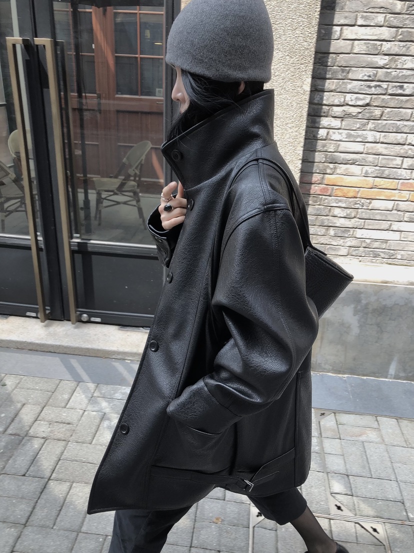 LE BUTTER韓國直郵女士新款休閑人氣推薦熱賣時尚皮衣皮革LE BUTTER皮衣