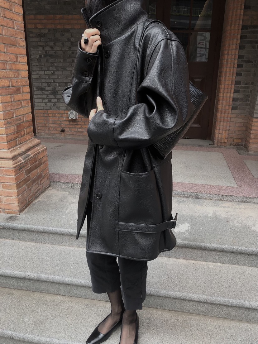 LE BUTTER韓國直郵女士新款休閑人氣推薦熱賣時尚皮衣皮革LE BUTTER皮衣