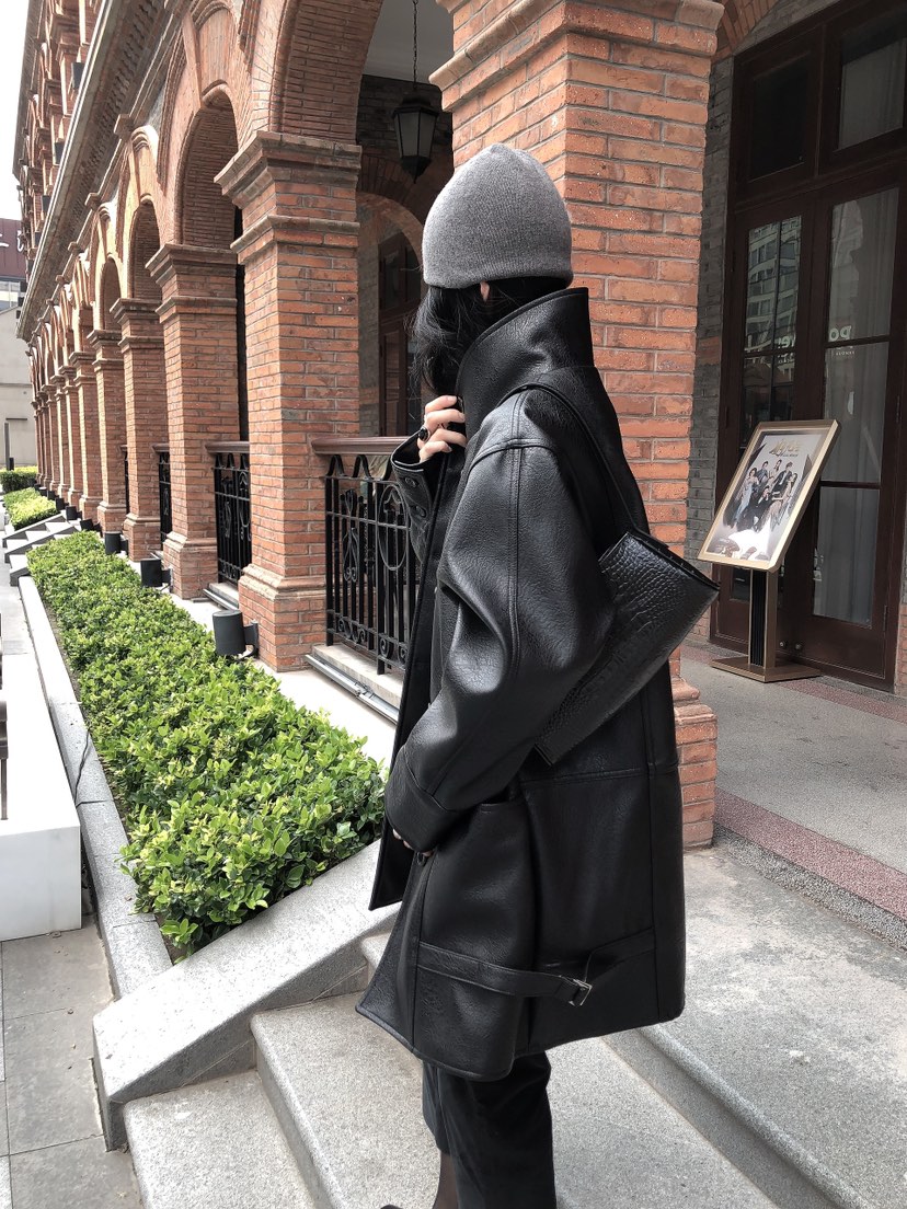 LE BUTTER韓國直郵女士新款休閑人氣推薦熱賣時尚皮衣皮革LE BUTTER皮衣