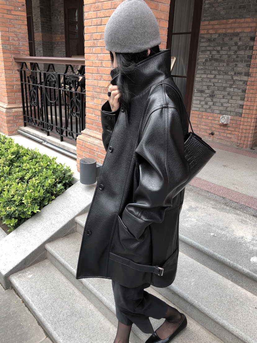 LE BUTTER韓國直郵女士新款休閑人氣推薦熱賣時尚皮衣皮革LE BUTTER皮衣