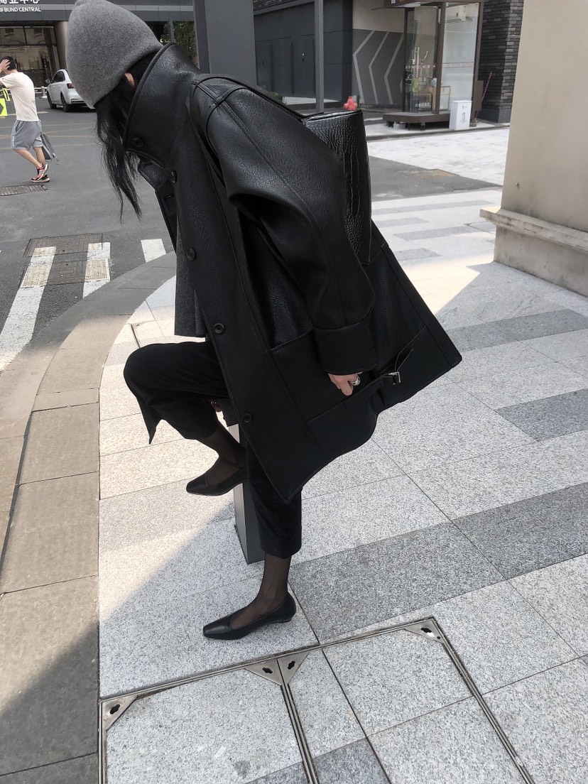 LE BUTTER韓國直郵女士新款休閑人氣推薦熱賣時尚皮衣皮革LE BUTTER皮衣