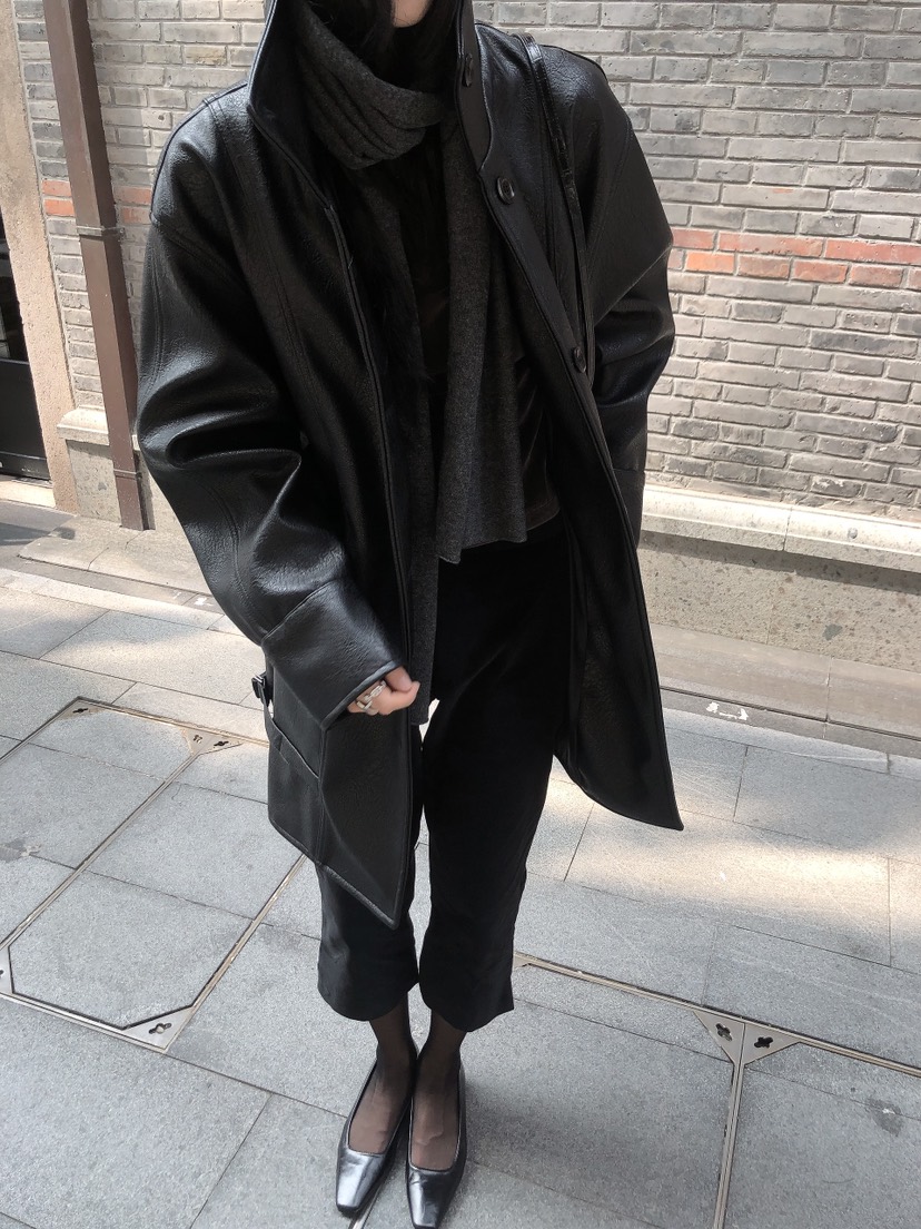 LE BUTTER韓國直郵女士新款休閑人氣推薦熱賣時尚皮衣皮革LE BUTTER皮衣圖色1