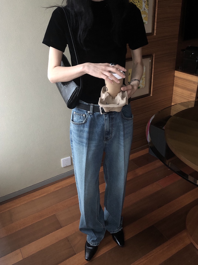 LE BUTTER東大門實拍女裝新品時尚真品職業牛仔褲緊身褲LE BUTTER牛仔褲