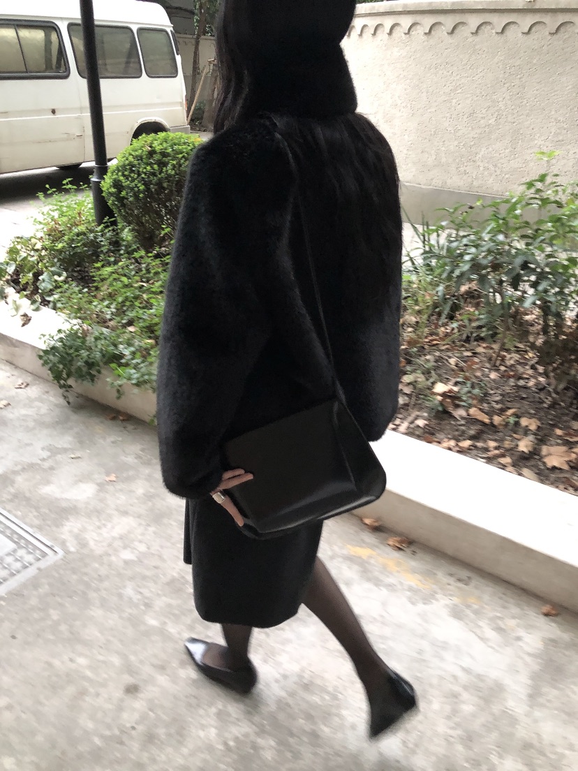 LE BUTTER東大門直郵女裝新品人氣職業休閑短款大衣含圍巾LE BUTTER短款大衣