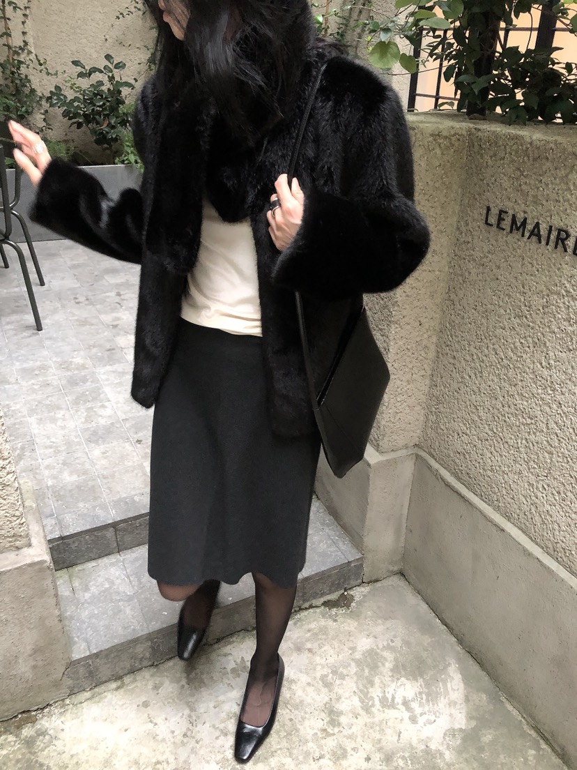 LE BUTTER東大門直郵女裝新品人氣職業休閑短款大衣含圍巾LE BUTTER短款大衣
