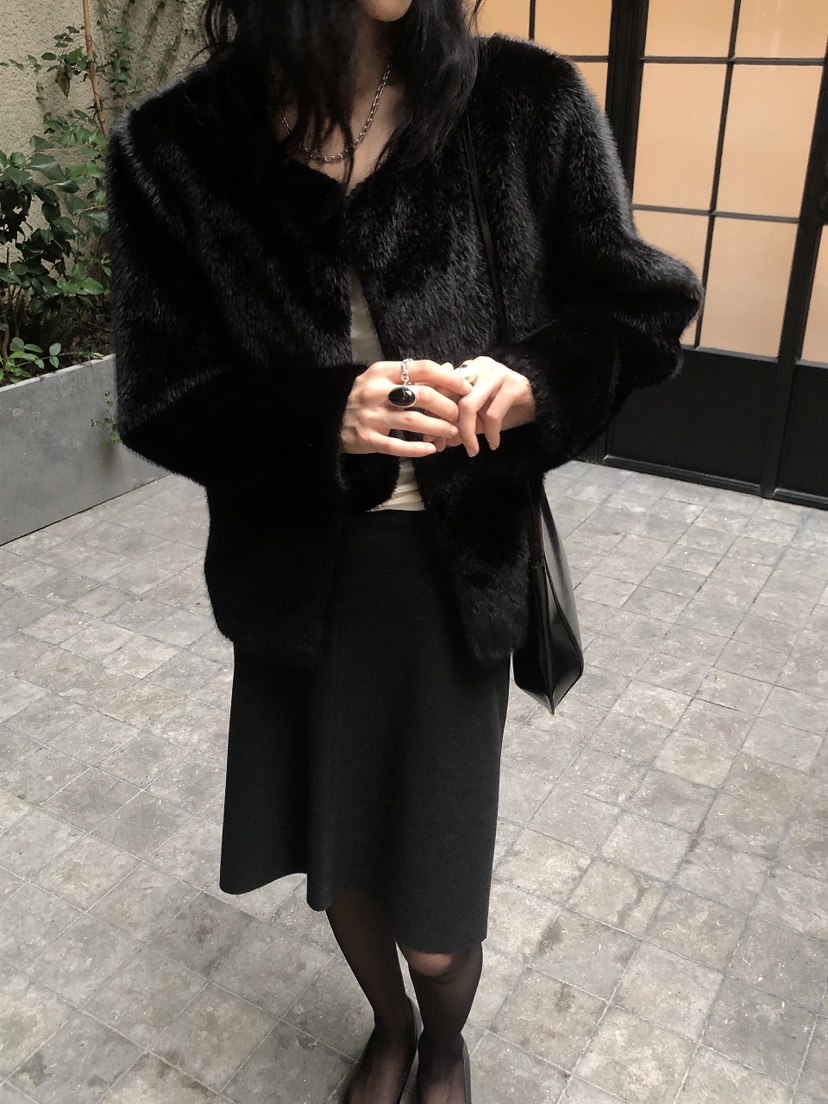 LE BUTTER東大門直郵女裝新品人氣職業休閑短款大衣含圍巾LE BUTTER短款大衣