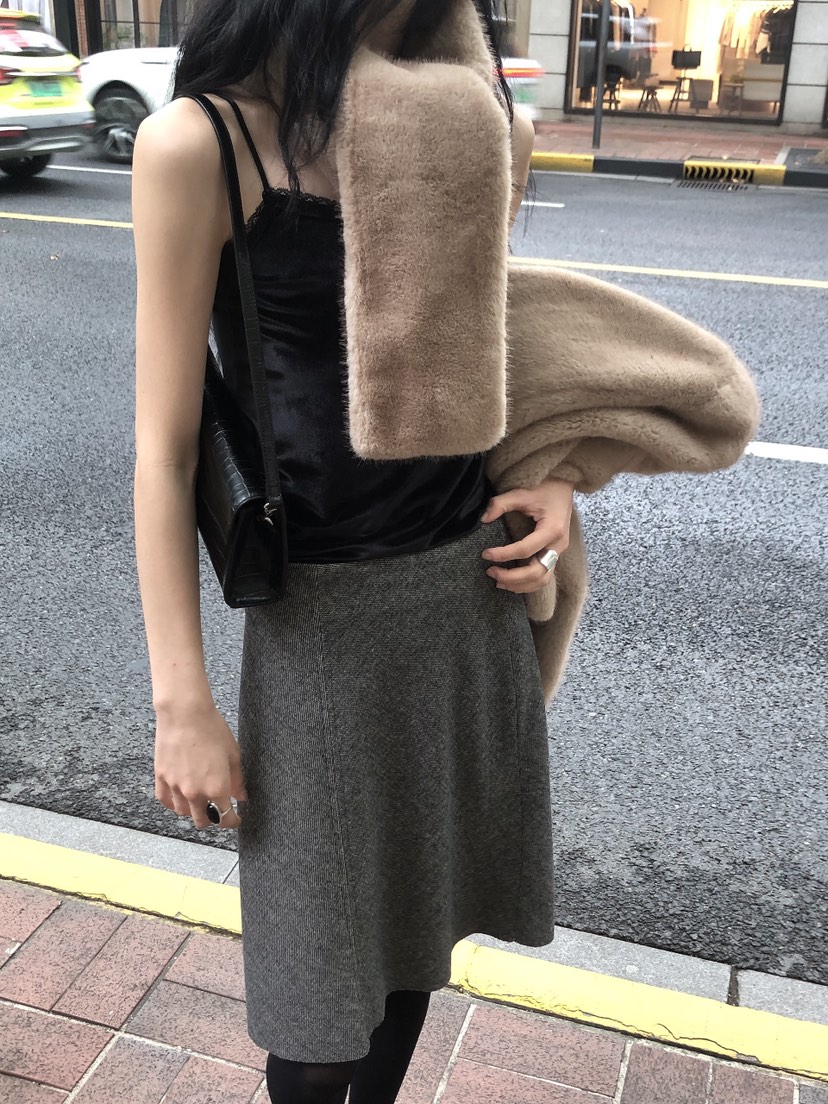 LE BUTTER東大門直郵女裝新品人氣職業休閑短款大衣含圍巾LE BUTTER短款大衣