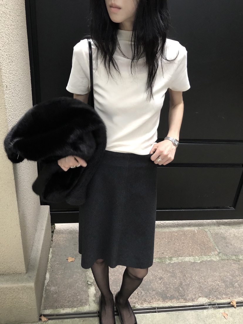 LE BUTTER韓國代購女裝新款推薦真品職業時尚T恤天鵝絨高領LE BUTTERT恤