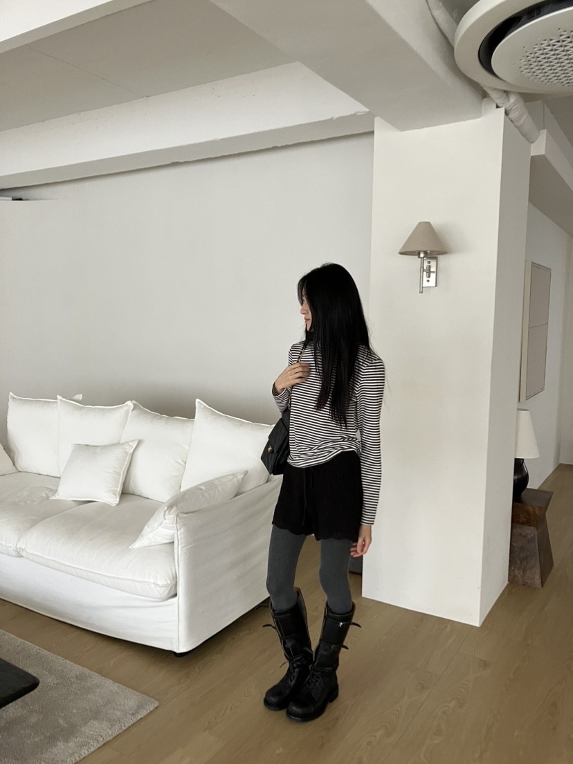 PIN-UP韓國代購女裝新品推薦人氣時尚真品職業長袖T恤高領PIN-UP長袖T恤
