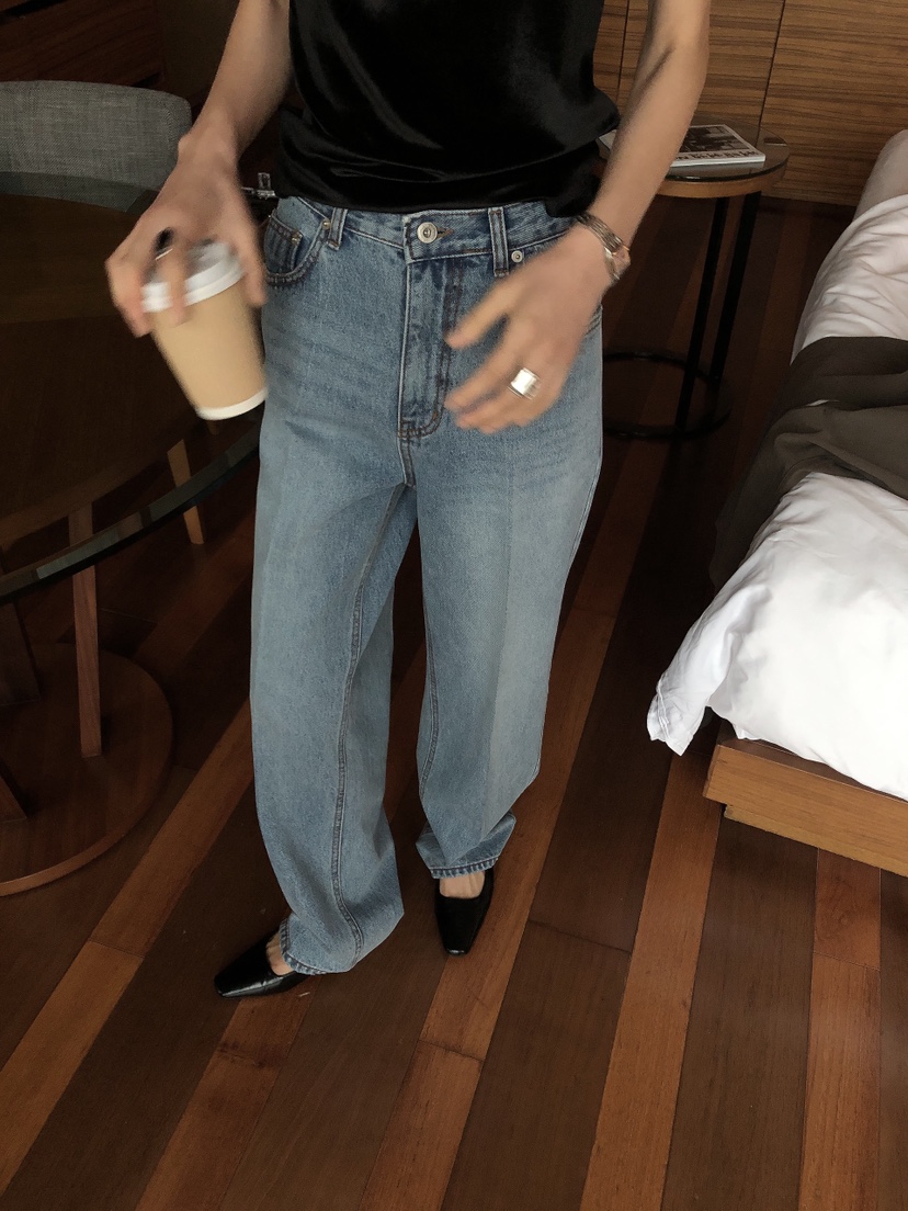 LE BUTTER韓國代購女士新品真品熱賣時尚休閑推薦牛仔褲LE BUTTER牛仔褲