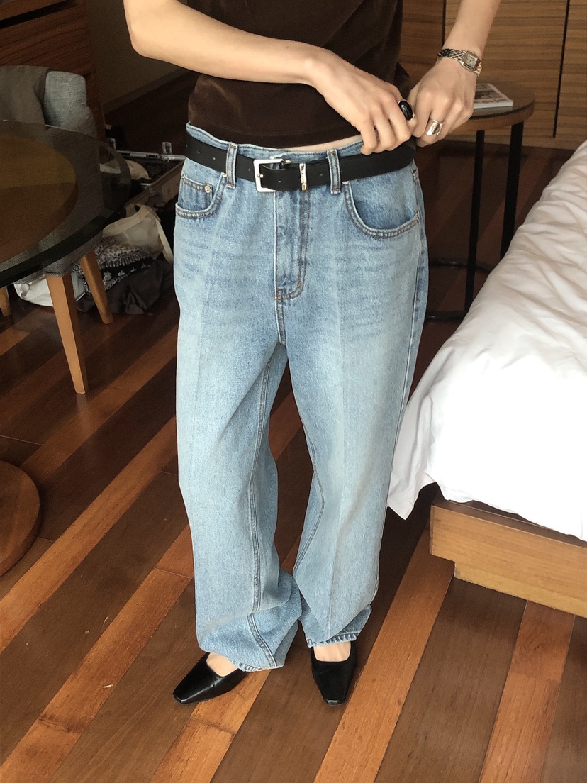 LE BUTTER韓國代購女士新品真品熱賣時尚休閑推薦牛仔褲LE BUTTER牛仔褲