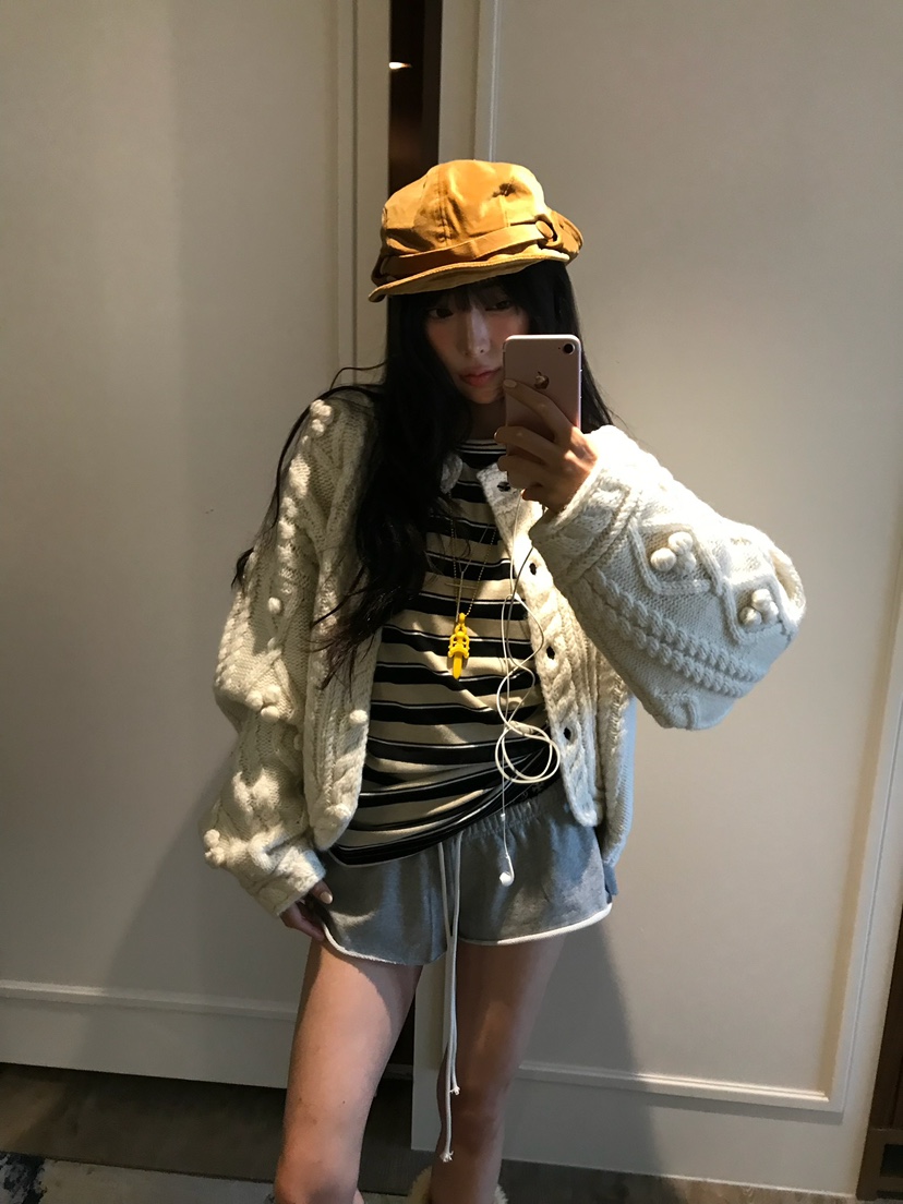 LOVE PULL東大門代購女士新款推薦人氣職業開衫手工毛絨LOVE PULL開衫