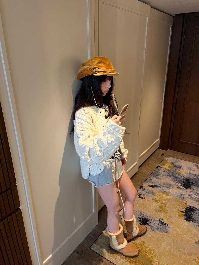 LOVE PULL東大門代購女士新款推薦人氣職業開衫手工毛絨LOVE PULL開衫