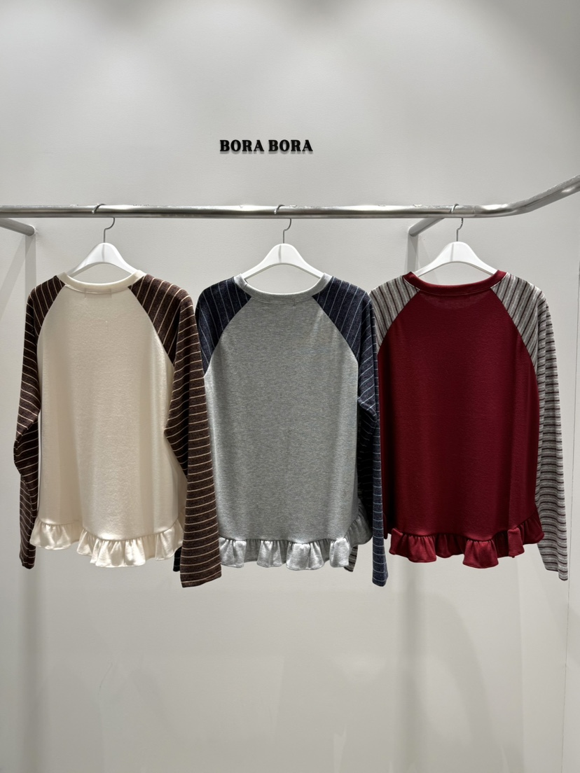BORA BORA韓國代購女裝新品熱賣真品休閑人氣職業長袖T恤BORA BORA長袖T恤