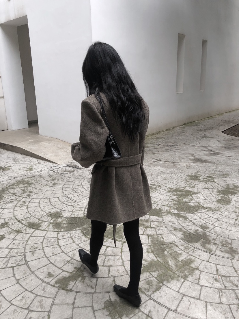 LE BUTTER韓國直郵女士新品休閑熱賣夾克手工制品含腰帶LE BUTTER夾克