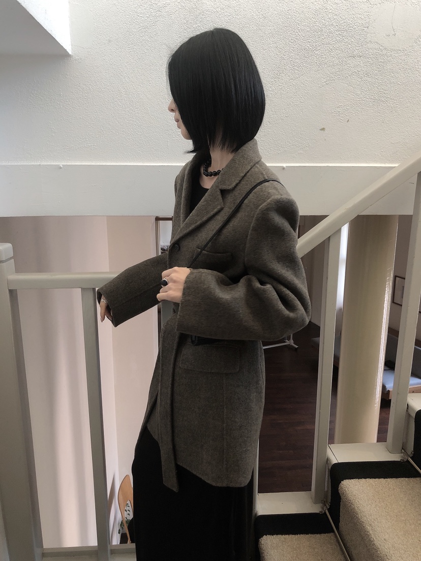 LE BUTTER韓國直郵女士新品休閑熱賣夾克手工制品含腰帶LE BUTTER夾克圖色3