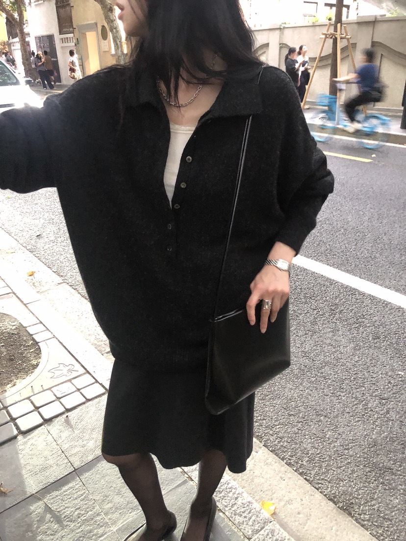 LE BUTTER韓國直郵女士新款推薦休閑人氣針織衫美利奴羊毛LE BUTTER針織衫