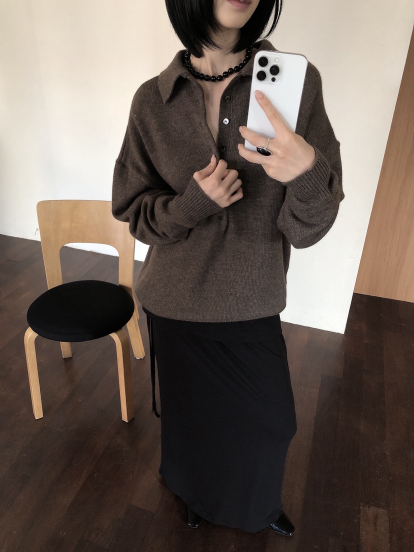 LE BUTTER韓國直郵女士新款推薦休閑人氣針織衫美利奴羊毛LE BUTTER針織衫