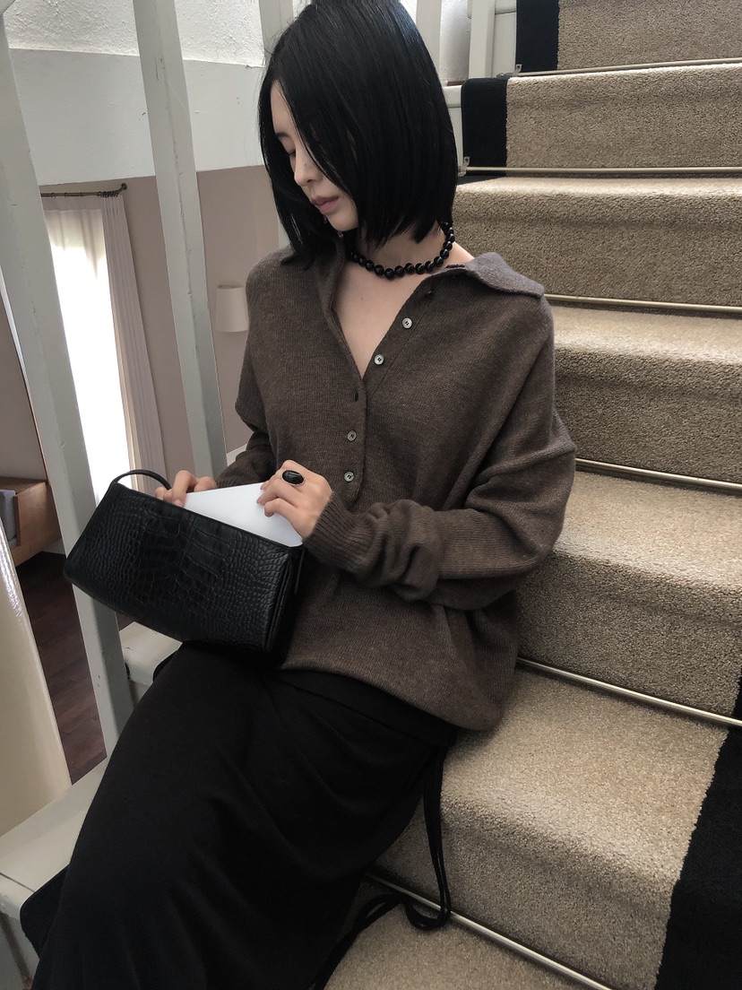 LE BUTTER韓國直郵女士新款推薦休閑人氣針織衫美利奴羊毛LE BUTTER針織衫