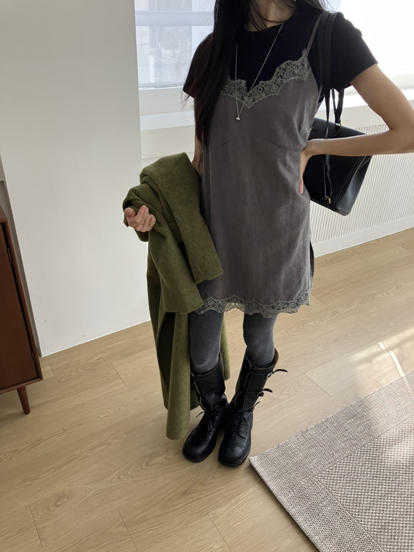PIN-UP韓國代購女裝新品時尚職業推薦休閑連衣裙蕾絲無袖PIN-UP連衣裙