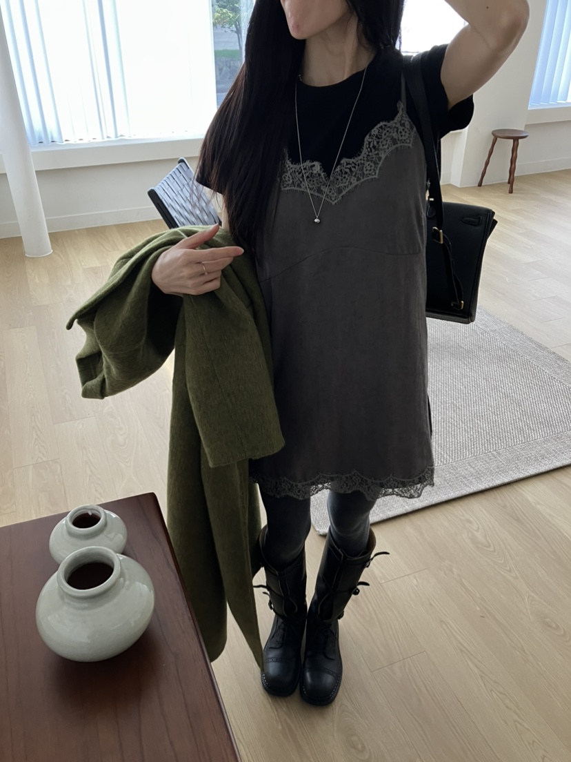 PIN-UP韓國代購女裝新品時尚職業推薦休閑連衣裙蕾絲無袖PIN-UP連衣裙
