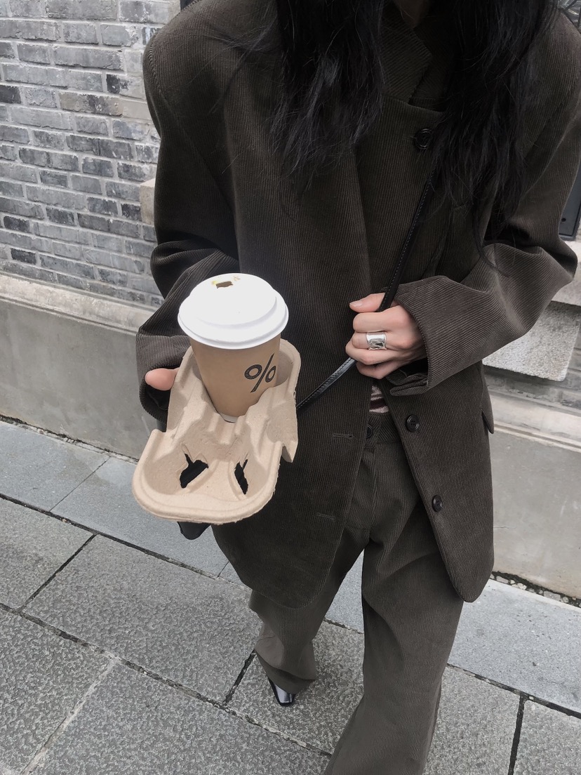 LE BUTTER東大門實拍女士新品時尚職業熱賣推薦夾克燈芯絨LE BUTTER夾克