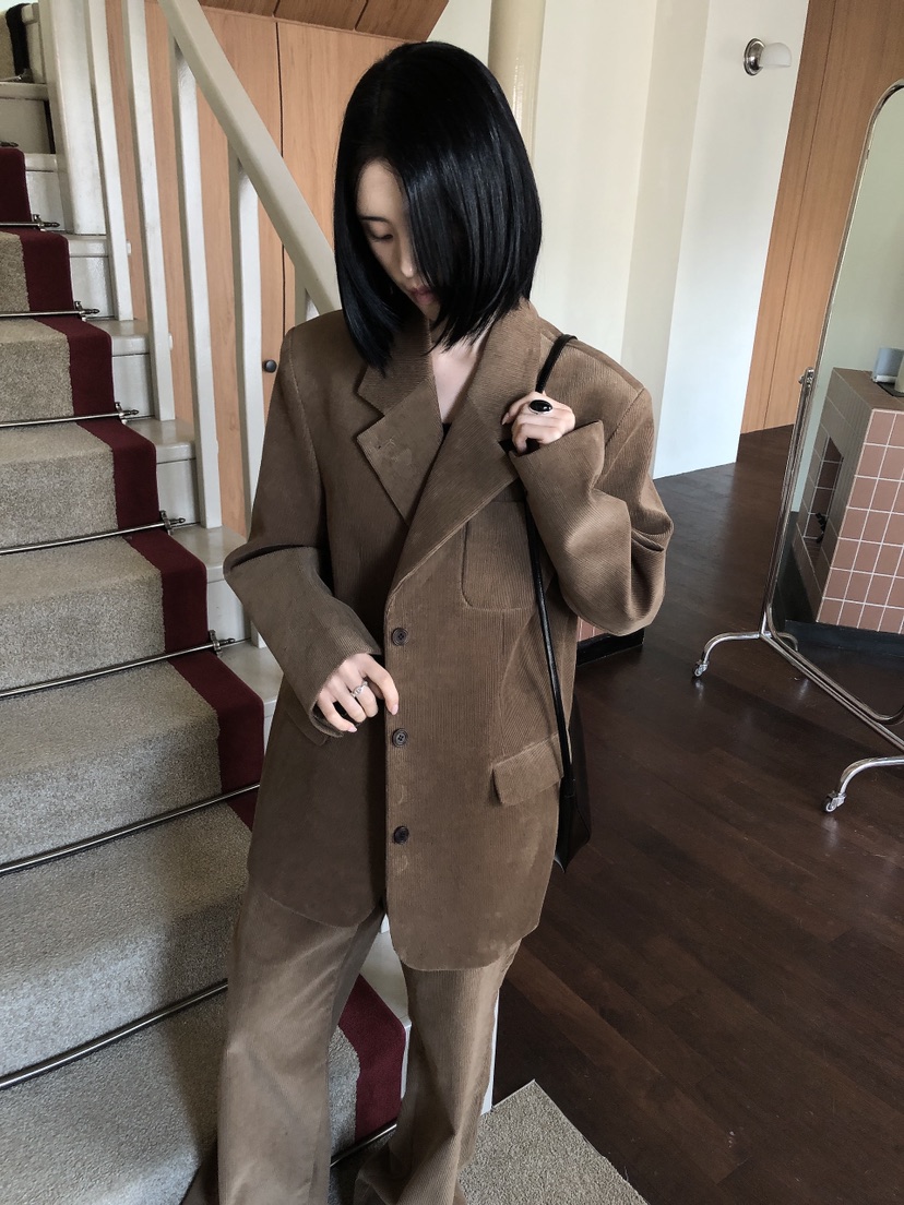 LE BUTTER東大門實拍女士新品時尚職業熱賣推薦夾克燈芯絨LE BUTTER夾克