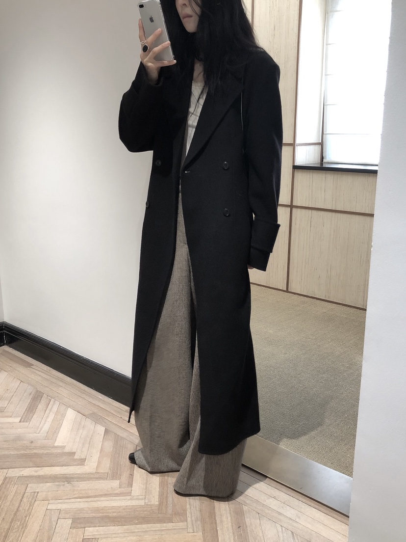 LE BUTTER韓國直郵女裝新品休閑熱賣中長款大衣手工制品LE BUTTER中長款大衣