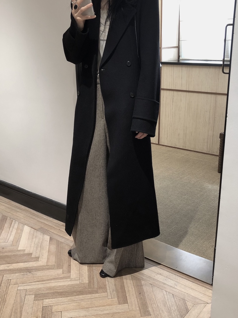 LE BUTTER韓國直郵女裝新品休閑熱賣中長款大衣手工制品LE BUTTER中長款大衣