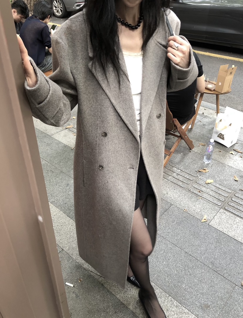 LE BUTTER韓國直郵女裝新品休閑熱賣中長款大衣手工制品LE BUTTER中長款大衣圖色1